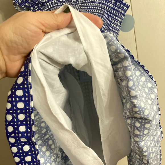 Hill House The Elizabeth Nap Dress in Blue Basketweave/Size M - Picture 7 of 16